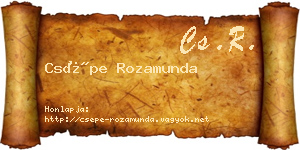 Csépe Rozamunda névjegykártya